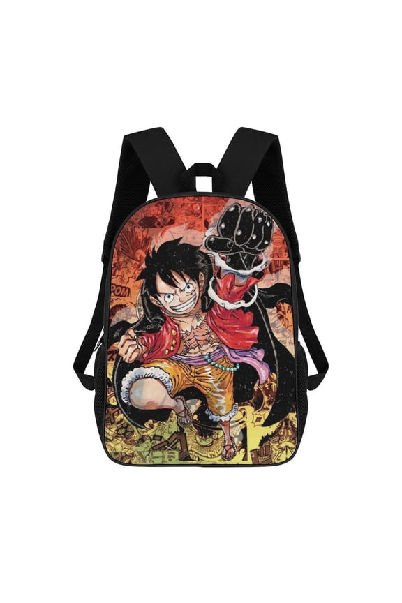 Lightweight Daypack Large Capacity One-Anime-Piece Backpack Travel Work Back Pack 17 Inch Bookbag Laptop Bag