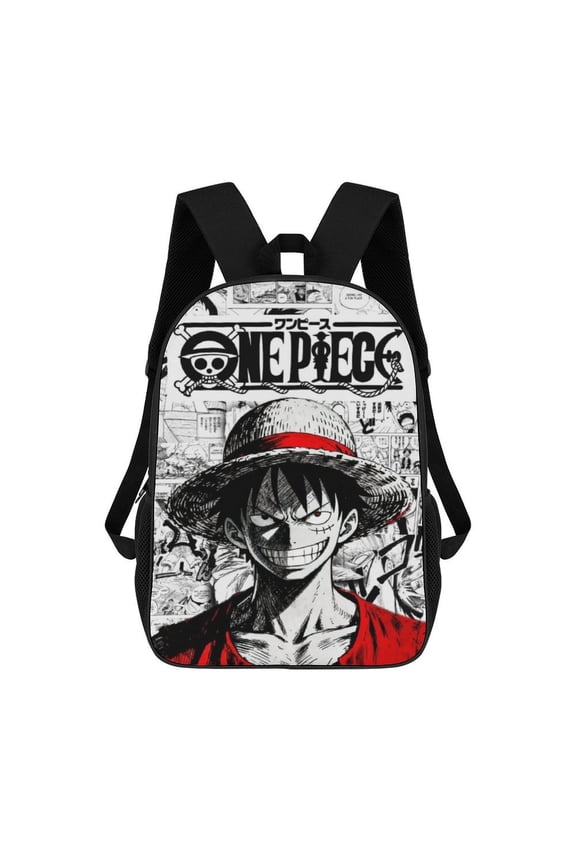 Lightweight Daypack Large Capacity One-Anime-Piece Backpack Travel Work Back Pack 17 Inch Bookbag Laptop Bag