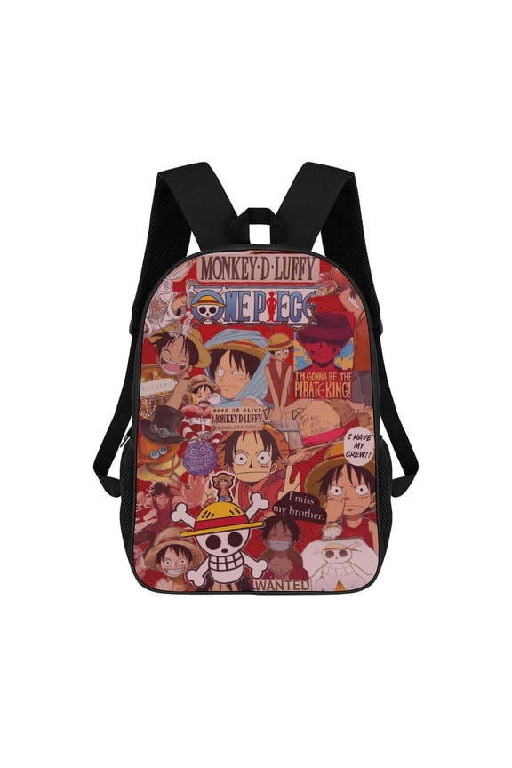 Lightweight Daypack Large Capacity One-Anime-Piece Backpack Travel Work Back Pack 17 Inch Bookbag Laptop Bag