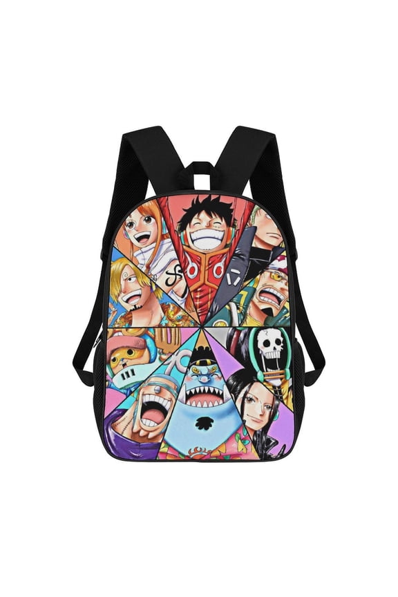 Lightweight Daypack Large Capacity One-Anime-Piece Backpack Travel Work Back Pack 17 Inch Bookbag Laptop Bag