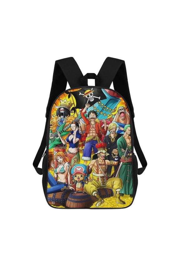Lightweight Daypack Large Capacity One-Anime-Piece Backpack Travel Work Back Pack 17 Inch Bookbag Laptop Bag
