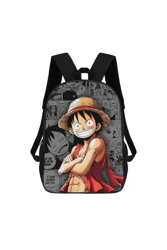 Lightweight Daypack Large Capacity One-Anime-Piece Backpack Travel Work Back Pack 17 Inch Bookbag Laptop Bag