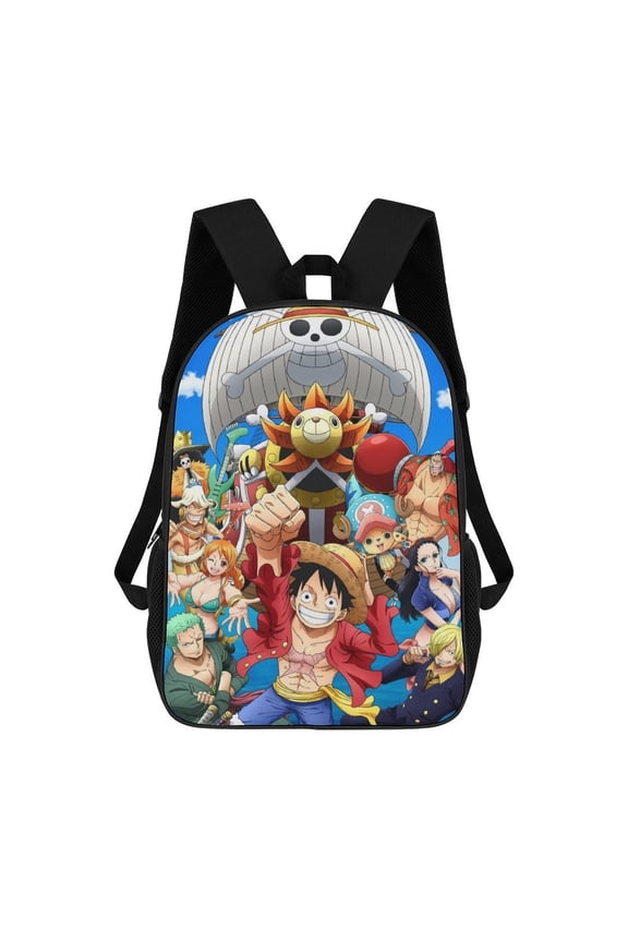 Lightweight Daypack Large Capacity One-Anime-Piece Backpack Travel Work Back Pack 17 Inch Bookbag Laptop Bag