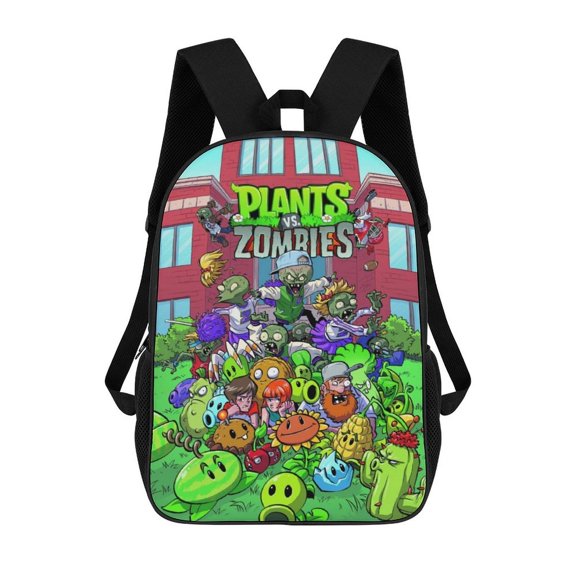 Lightweight Daypack Large Capacity Plants Vs Zombies Backpack Travel Work Back Pack 17 Inch Bookbag Laptop Bag