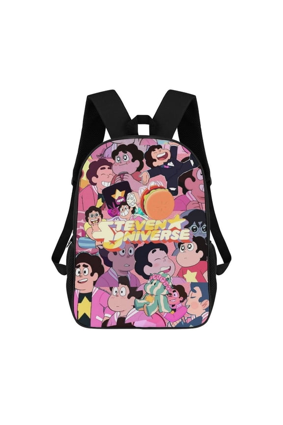 Lightweight Daypack Large Capacity Steven Cartoon Universe Backpack Travel Work Back Pack 17 Inch Bookbag Laptop Bag