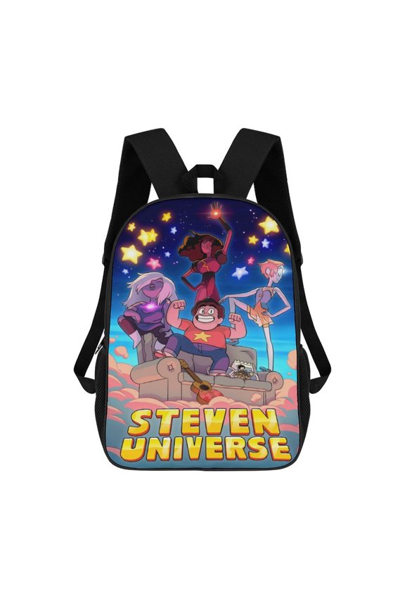 Lightweight Daypack Large Capacity Steven Cartoon Universe Backpack Travel Work Back Pack 17 Inch Bookbag Laptop Bag