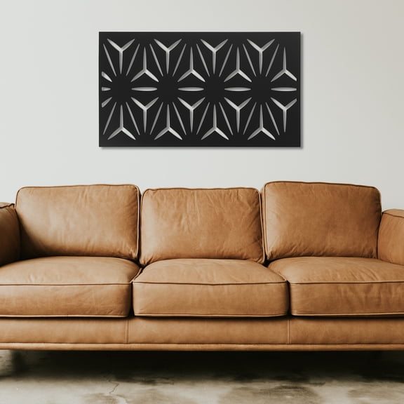 Lightweight Decorative Divider, 9.9lbs Steel Panel, 0.03-inch Thick, Ventilated Pattern, Ideal for Living Room/Office Privacy