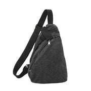 Lightweight Denim Sling Bag Hands Free Small Crossbody Backpack Streetstyle Shoulder Bag