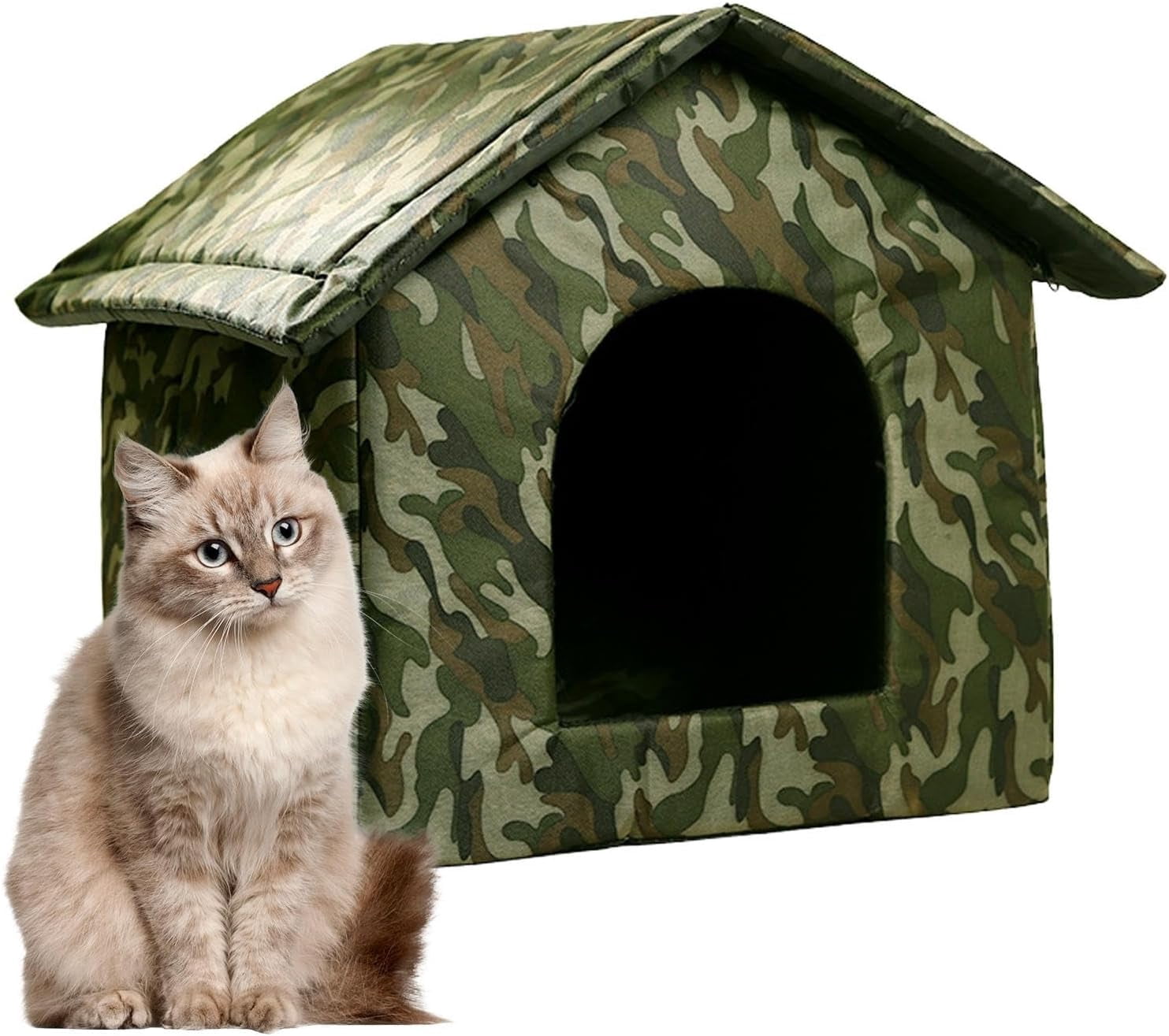 Lightweight Dog Bed – Folding Cat House, Canvas Pet Bed for Small Pets, Indoor Outdoor Use for Backyard, Camping, Beach