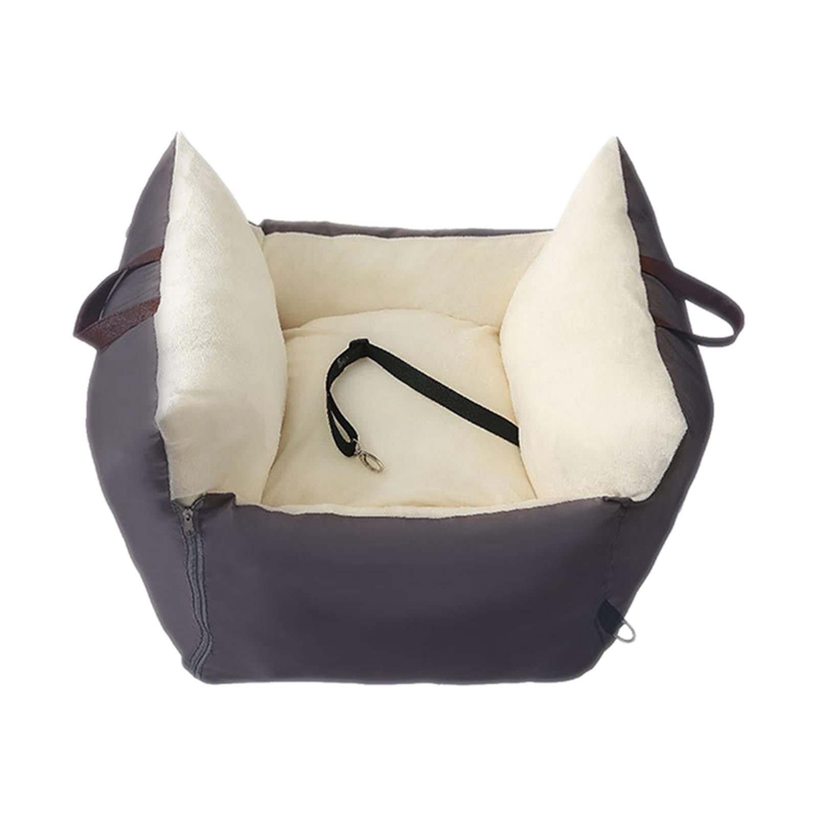 Lightweight Dog Car Seat, Booster Seat, Pet Carrier Small Medium Dogs Arm Rest Puppy Detachable Car Transport Non Slip Kennel Nest Outdoor Gray