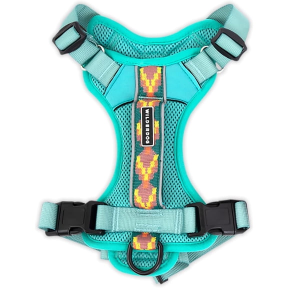 Lightweight Dog Harness with Reflective Straps Small Seafoam