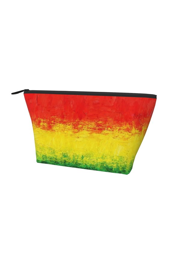 Lightweight Double Sided Printed Cosmetic Pouch Rastafarian Grunge Travel Makeup Organizer Bag