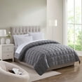 thumbnail image 1 of Lightweight Down Alternative All Season Oversized Comforter, Gray - Full, 1 of 3