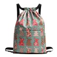 thumbnail image 1 of Lightweight Drawstring Backpack Cute Bunny Print Sack Bag Multifunctional String Foldable Large Capacity Bag With Adjustable Shoulder Straps Gym Bag Women For Sports Travel And Daily Use, 1 of 7