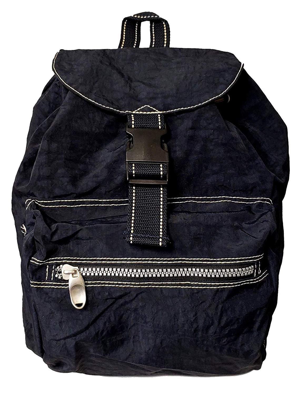 Lightweight Drawstring Flap Over Campus Backpack Blue - image 1 of 4