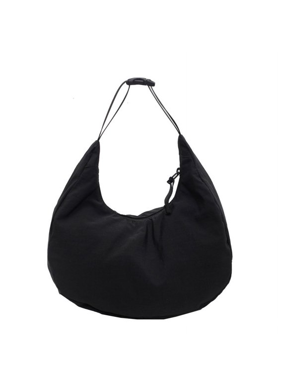 Lightweight Dumpling Wrapper for Women, Solid-colored Nylon Cloth Bag, Casual Tote Bag, Waterproof Single-shoulder Crossbody Bag, Japanese and Korean Version Small Cloth Bag