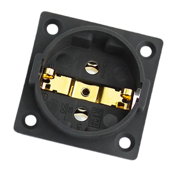Lightweight EU Standard Power Socket Panel Resist Feature 38.4mm Mounting Hole Distance for Home and Hotel