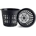 Lightweight Economy Black 3" Round Mesh Pot Cups, Thin Lip & Slotted