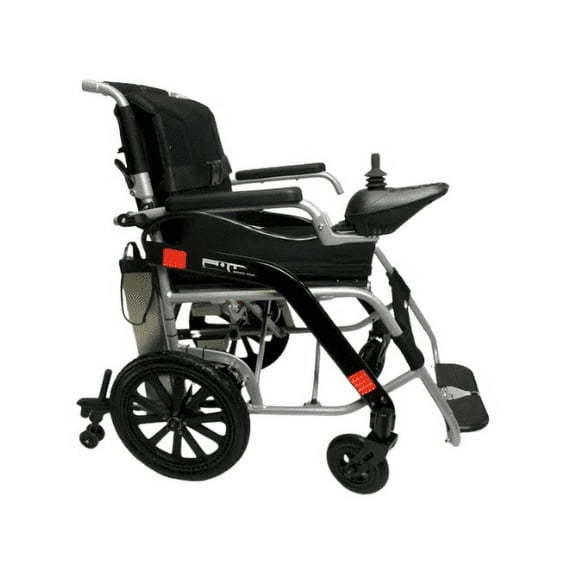 Lightweight Electric Folding Silver Wheelchair - Compact Design, Easy Fold Mechanism - Portable Power Chair for Enhanced Mobility | 5.5mph Max. Speed | Weight Capacity 400 Lbs!