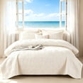 thumbnail image 1 of Lightweight Embossed Quilt Set with Pillowcases, Ultra‑Soft Textured Quilt, 1 of 3