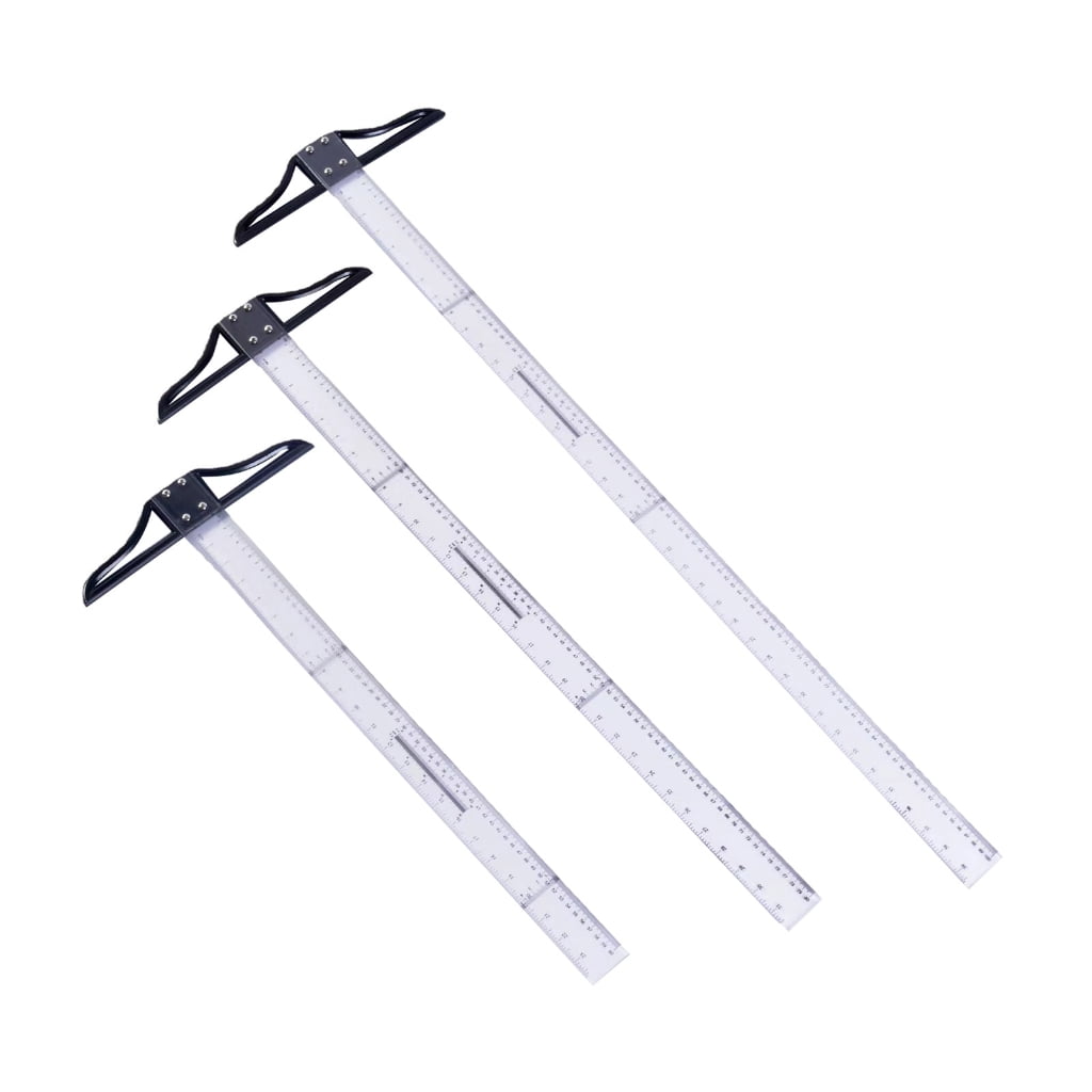 Workhsop Ruler Lightweight Engineering T Square Ruler Set 3 Units SafetyEdged For ...