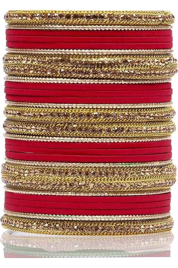 Lightweight Ethnic Bangle Bracelets for Women – Handmade Indian Jewelry | Bollywood Bridal & Party Wear | Gift for Her (2.8)