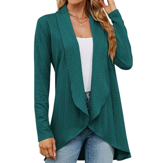 Lightweight Fall Cardigans For Women Solid Color Open Front Loose Fit Cardigans Sweater Soft Women Jacket Cogild