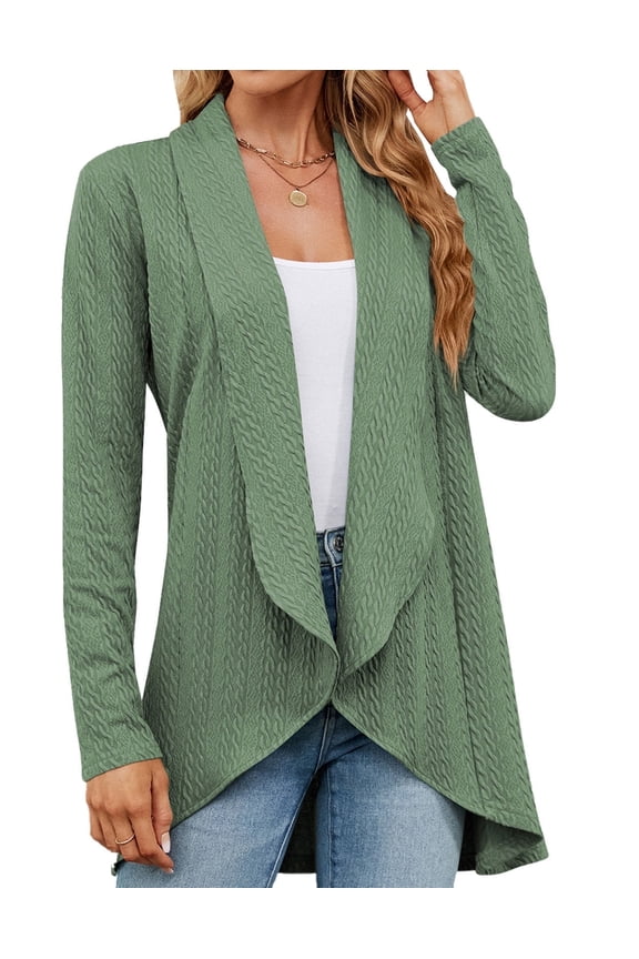 Lightweight Fall Cardigans For Women Solid Color Open Front Loose Fit Cardigans Sweater Soft Women Jacket Cogild