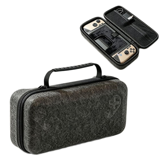 Lightweight Felt Carrying Case for MSI Claw8 Al+ Handheld Gaming Console, Shockproof Drop-Proof Portable Storage Bag with Built-in Accessory Organizer