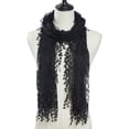 thumbnail image 1 of Lightweight Feminine teardrop fringe Vintage Lace Scarf Mesh Crochet Tassel Scarfs for Women, 1 of 5