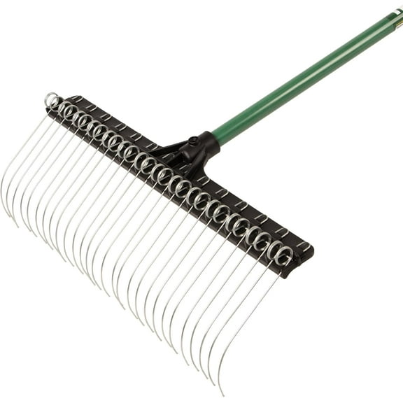Lightweight Fiberglass Handle,Durable Steel Tines for Gardening, De-Thatching or Professional Landscaping