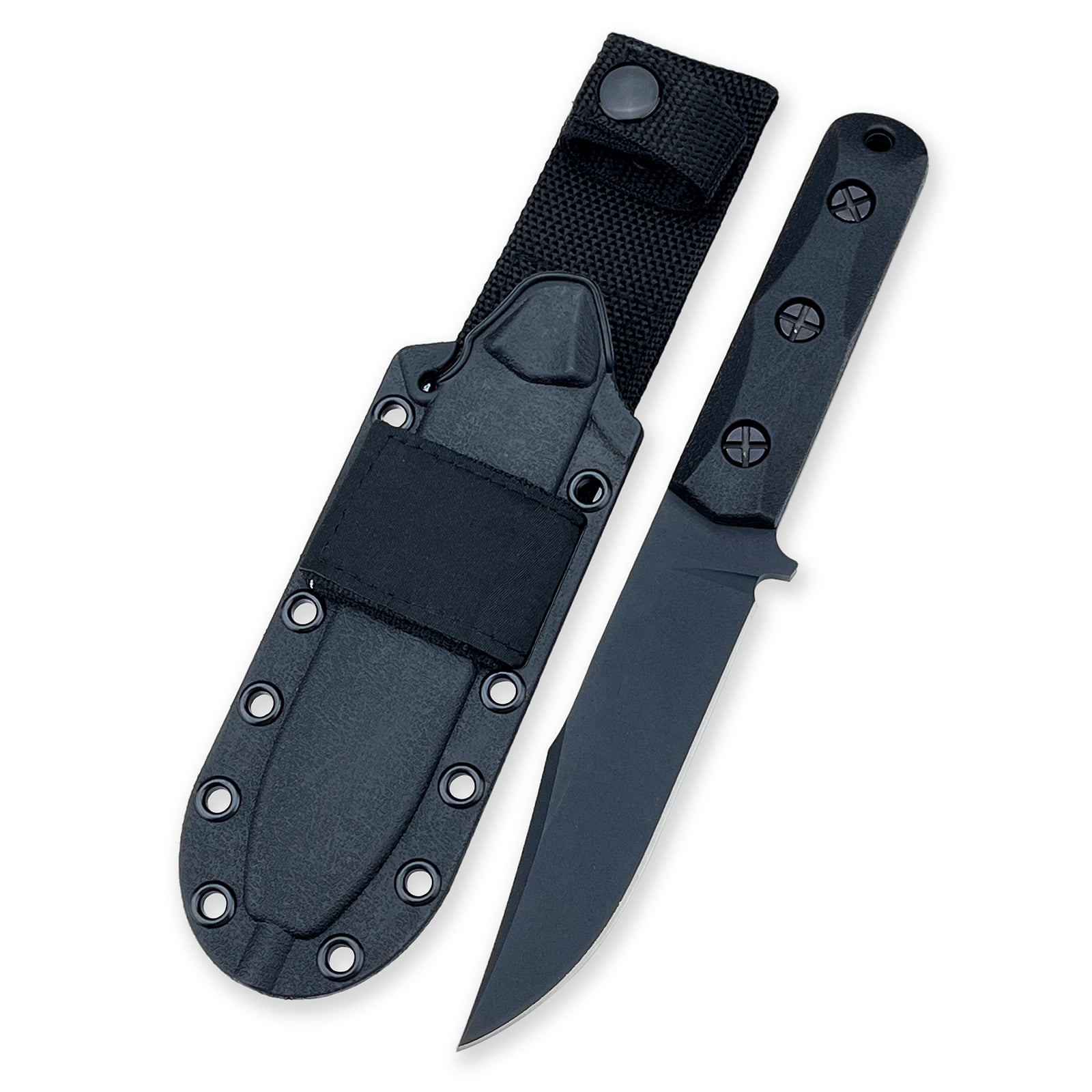 Lightweight Fixed-Blade Utility Knife with Sheath, 8Cr13MoV Stainless Steel Blade, Nylon Fiber Handle, for Daily Unboxing, Rope Cutting & Light Home Repairs