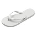 thumbnail image 1 of Lightweight Flip Flops for Women Men Flat Sandals Shower Slippers -on Slides for Summer Swim Bathroom Beach Pool Slim Basic Thongs Foam Shoes White, Size 10, 1 of 4