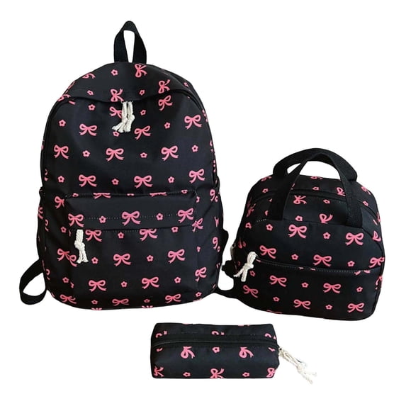 Lightweight Floral Bow Backpack for Spacious Everyday Daypack With Comfortable Straps Commute Leisure