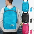 thumbnail image 1 of Lightweight Foldable Backpack 20-35L Polyester Travel Daypack with Adjustable Straps Home Storage(Black) ,Hulucky, 1 of 9