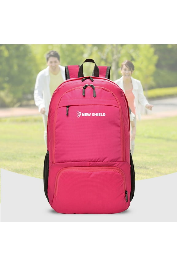 Lightweight Foldable Backpack, Lightweight Hiking Backpack, Ultralight Water Resistant Packable Daypack for Women Men, Waterproof Travel Hiking Backpack Daypack for Men and Women (Pink)
