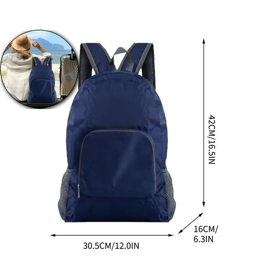 Lightweight Foldable Backpack, Minimalism Backpack, Fluorescent Color Reflective Strip Backpack for Travel Hiking