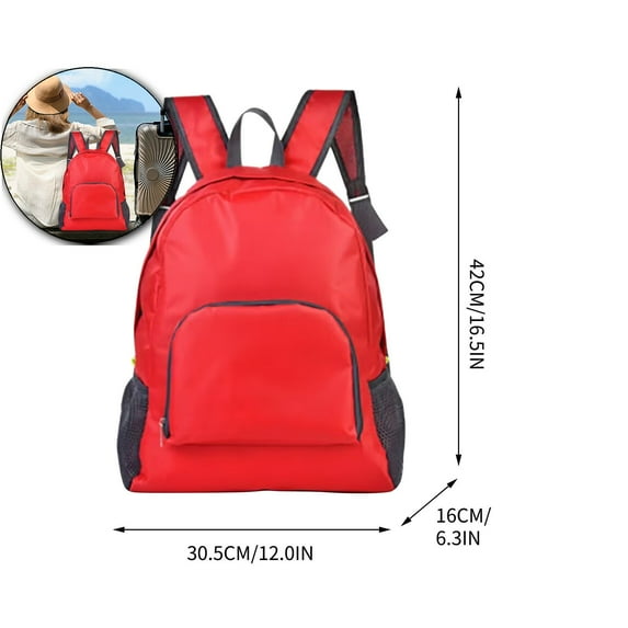Lightweight Foldable Backpack, Minimalism Backpack, Fluorescent Color Reflective Strip Backpack for Travel Hiking