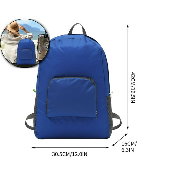 Lightweight Foldable Backpack, Minimalism Backpack, Fluorescent Color Reflective Strip Backpack for Travel Hiking