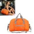thumbnail image 1 of Lightweight Foldable Gym Duffle Bag with Separate Shoe Compartment Water Bottle Pocket Detachable Strap for Travel Sports Weekend Trip,Orange, 1 of 8