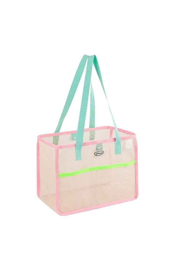 Lightweight Foldable Mesh Beach Bag With Quick-Dry Ventilation, Spacious Shoulder For Pool Gym