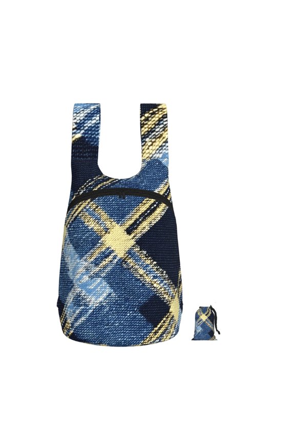 Lightweight Foldable Storage Backpack For Hiking And Everyday Useperfect For Shopping Commuting Travel Argyle Plaid Cornflowerblue_1
