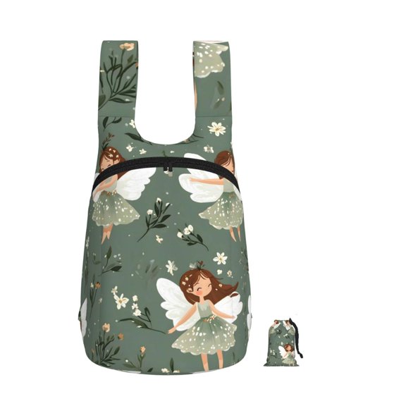 Lightweight Foldable Storage Backpack For Hiking And Everyday Useperfect For Shopping Commuting Travel Elf And Flower