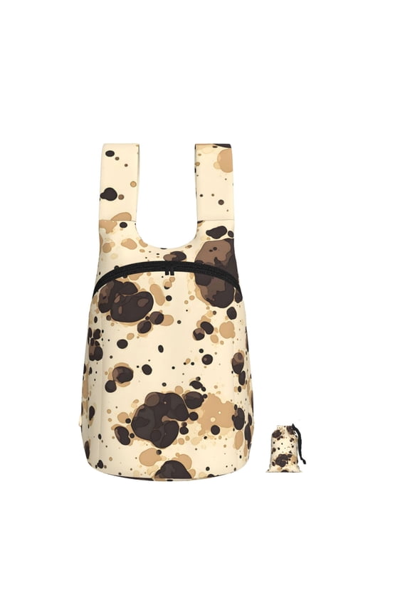 Lightweight Foldable Storage Backpack For Hiking And Everyday Useperfect For Shopping Commuting Travel Milk Cow Print Style Sienna_1
