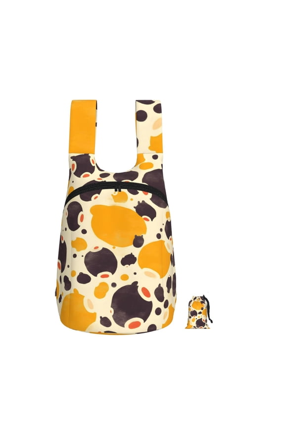 Lightweight Foldable Storage Backpack For Hiking And Everyday Useperfect For Shopping Commuting Travel Milk Cow Print Style Sienna_3