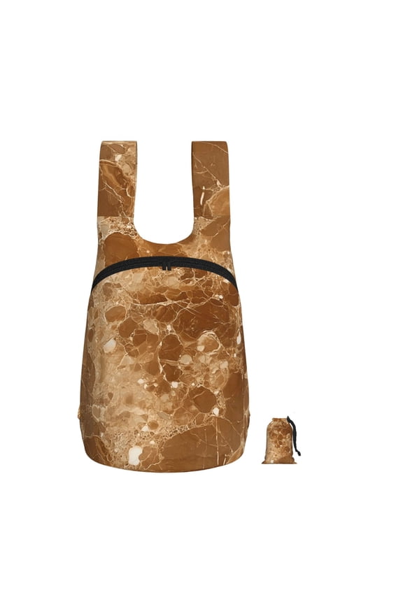 Lightweight Foldable Storage Backpack For Hiking And Everyday Useperfect For Shopping Commuting Travel Sandybrown Marble_2