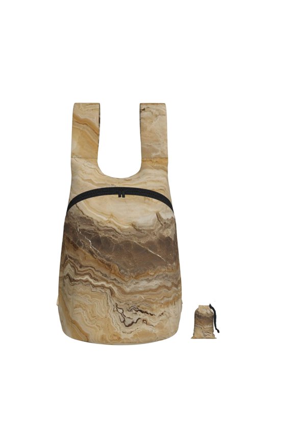 Lightweight Foldable Storage Backpack For Hiking And Everyday Useperfect For Shopping Commuting Travel Sandybrown Marble_4