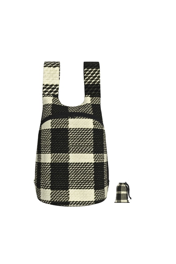 Lightweight Foldable Storage Backpack For Hiking And Everyday Useperfect For Shopping Commuting Travel Olive Houndstooth Buffalo Plaid Tartan Check Scotland_3