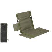 Lightweight Folding for Camping Chair With Padded Seat And Backrest, Portable Beach Picnic Stool In 600D Oxford Fabric With Side Pocket And Storage Bag For Outdoor Travel HikingOlive