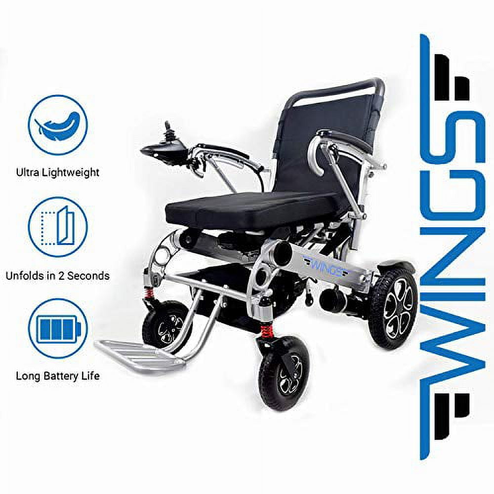 Lightweight Folding Electric Wheelchair Ultra Portable Foldable